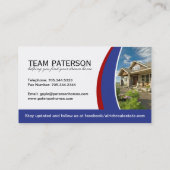 Wirkliche Anwesen-Agent-Geschäfts-Karte Visitenkarte (Rückseite)