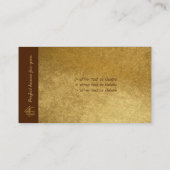 Wirkliche Anwesen-Agentur | golden Visitenkarte (Rückseite)