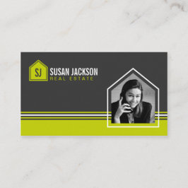 Wirkliche Anwesen-Geschäfts-Karte mit Foto Visitenkarte