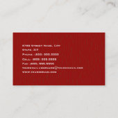 Wirkliche Anwesen-Geschäfts-Karte Visitenkarte (Rückseite)