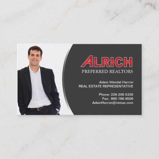 Wirkliche Anwesen-Geschäfts-Karte Visitenkarte (Vorderseite)