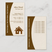 Wirkliche Anwesen-Geschäfts-Karte Visitenkarte (Vorne/Hinten)