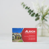 Wirkliche Anwesen-Geschäfts-Karte Visitenkarte (Stehend Vorderseite)