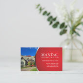 Wirkliche Anwesen-Geschäfts-Karte Visitenkarte (Stehend Vorderseite)