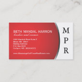 Wirkliche Anwesen-Geschäfts-Karte Visitenkarte (Rückseite)