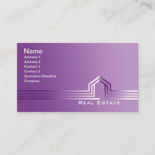 Wirkliche Anwesen-Geschäfts-Karten Visitenkarte (Vorderseite)