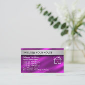 Wirkliche Anwesen-Geschäfts-Karten Visitenkarte (Stehend Vorderseite)