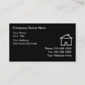 Wirkliche Anwesen-Geschäfts-Karten Visitenkarte (Rückseite)