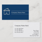 Wirkliche Anwesen-Geschäfts-Karten Visitenkarte (Vorne/Hinten)