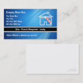 Wirkliche Anwesen-Geschäfts-Karten Visitenkarte (Vorne/Hinten)