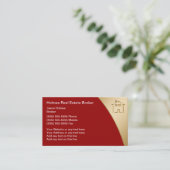 Wirkliche Anwesen-Vermittler-Geschäfts-Karten Visitenkarte (Stehend Vorderseite)