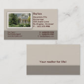 Wirkliche Anwesen-Zuhause-Geschäfts-Karten-Beige Visitenkarte (Vorne/Hinten)