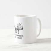 Wirkliche Einhörner haben lustiges Nashorn der Kaffeetasse (VorderseiteRechts)