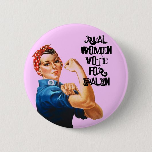 WIRKLICHE FRAUEN-ABSTIMMUNG FÜR PALIN BUTTON (Vorderseite)