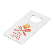 Wirkliche Frauen-Grill Geldbeutel Flaschenöffner (Vorderseite Schrägansicht)