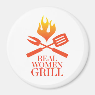 Wirkliche Frauen-Grill Magnet