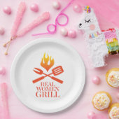 Wirkliche Frauen-Grill Pappteller (Party)