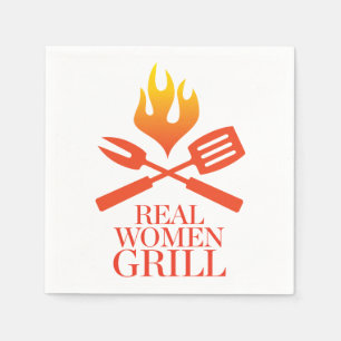 Wirkliche Frauen-Grill Serviette
