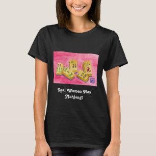 Wirkliche Frauen-Spiel Mahjong T-Shirt