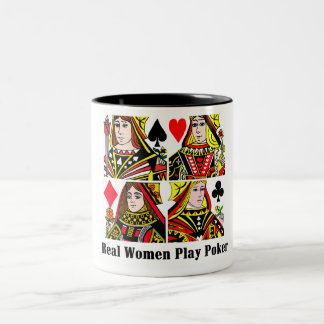 Wirkliche Frauen-Spiel-Poker Zweifarbige Tasse