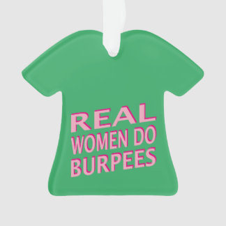 Wirkliche Frauen tun Burpees Ornament