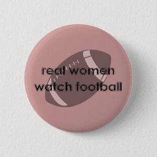 Wirkliche Frauen-Uhr-Fußball-Knopf Button