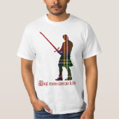 Wirkliche Herrenbekleidungkilts-königlicher T-Shirt (Vorderseite)