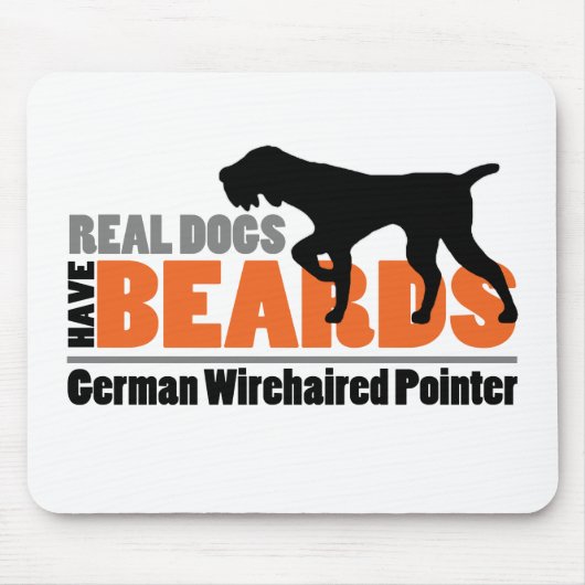 Wirkliche Hunde haben Bärte - deutschen Mousepad (Vorne)