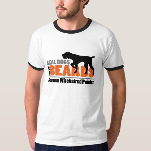 Wirkliche Hunde haben Bärte - deutschen T-Shirt (Vorderseite)