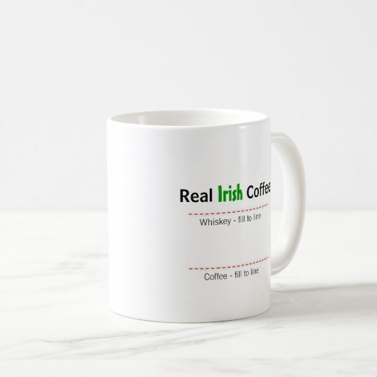 Wirkliche Irishcoffee-Humor-Tasse Kaffeetasse (VorderseiteRechts)