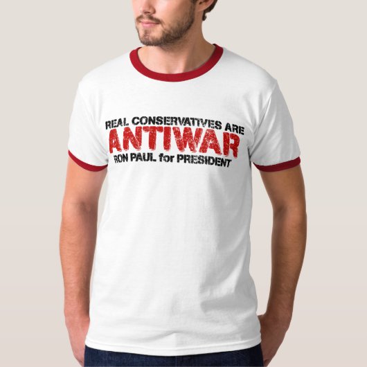 Wirkliche Konservative sind Antikriegs T-Shirt (Vorderseite)