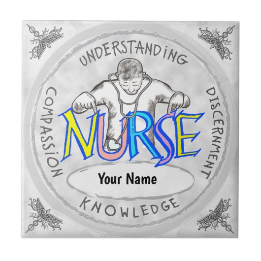 Wirkliche Krankenschwester Fliese (Vorderseite)
