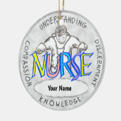 Wirkliche Krankenschwester Keramik Ornament (Links)