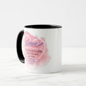 Wirkliche Liebe demonstriert Tasse (Vorderseite Links)