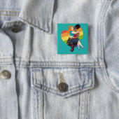 Wirkliche Liebe-lesbisches Stolz-Button Button (Beispiel)