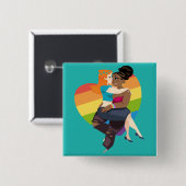 Wirkliche Liebe-lesbisches Stolz-Button Button (Vorne & Hinten)