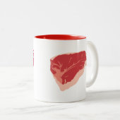Wirkliche Mädchen essen Fleischkaffee-Tasse Zweifarbige Tasse (VorderseiteRechts)