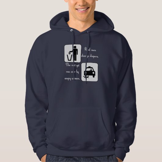 Wirkliche Mann-Änderungs-Windeln (weiß) Hoodie (Vorderseite)