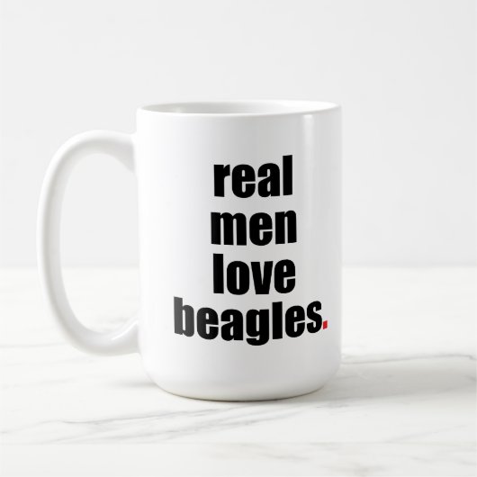 Wirkliche Mann-Liebe-Beagle-Tasse Kaffeetasse (Links)