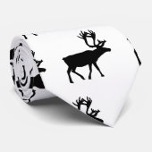 Wirkliche Mann-Liebe-Elch-gemusterte Krawatte (Gerollt)