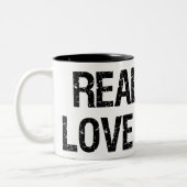 Wirkliche Mann-Liebe Jesus Zweifarbige Tasse (Links)