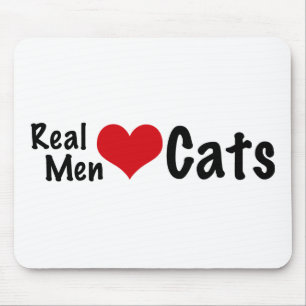 Wirkliche Mann-Liebe-Katzen #2 Mousepad