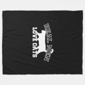 Wirkliche Mann-Liebe-Katzen-Aussage Fleecedecke (Vorderseite (Horizontal))