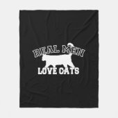 Wirkliche Mann-Liebe-Katzen Fleecedecke (Vorderseite)