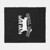 Wirkliche Mann-Liebe-Katzen Fleecedecke (Vorderseite (Horizontal))