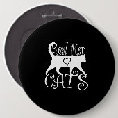 Wirkliche Mann-Liebe-Katzen-grafischer Entwurf auf Button (Vorne & Hinten)