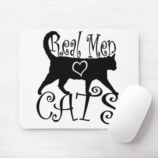 Wirkliche Mann-Liebe-Katzen im stilvollen Entwurf Mousepad (Mit Mouse)