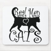 Wirkliche Mann-Liebe-Katzen im stilvollen Entwurf Mousepad (Vorne)