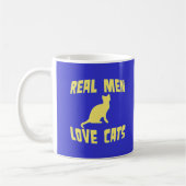Wirkliche Mann-Liebe-Katzen Kaffeetasse (Links)