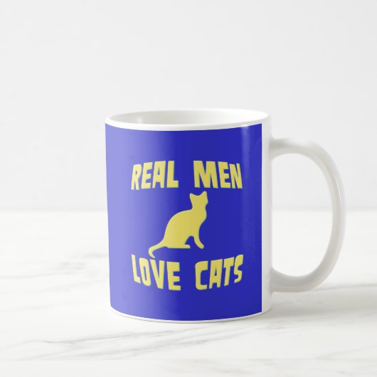 Wirkliche Mann-Liebe-Katzen Kaffeetasse (Rechts)